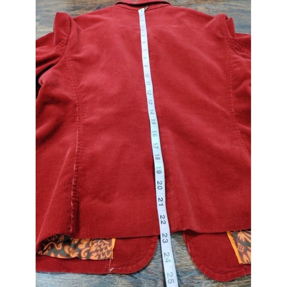 Talbots Long Sleeve Collar Button Front Corduroy Jacket Red Women's Size 16P - Picture 7 of 10
